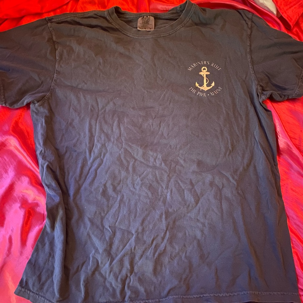 Comfort Colors Navy Anchor Graphic Tee